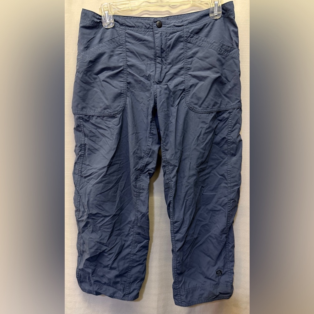 Mountain Hardwear Gray Hiking Trail Fishing Nature Outdoor Capri Pants Sz 8
